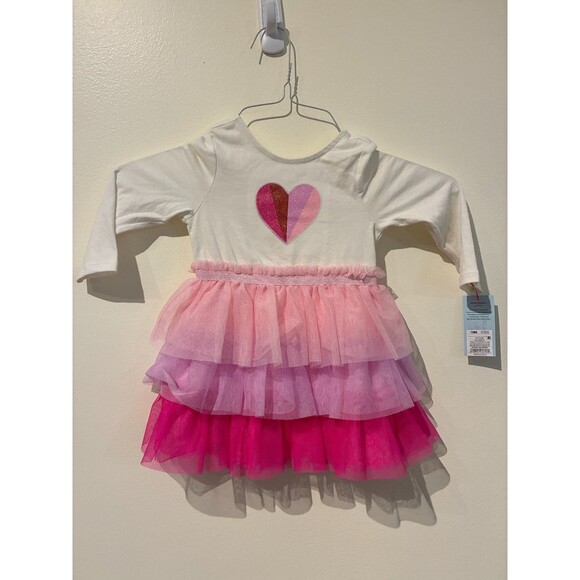 NWT Cat & Jack Pink Heart Tutu Dress - 18M - Picture 1 of 3